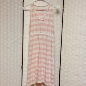 Pale pink striped dress